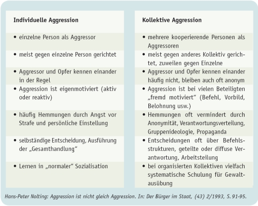 Individuelle und kollektive Gewalt